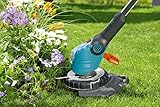 GARDENA Rasentrimmer PowerCut Plus 650/30: Trimmer mit leistungsstarkem 650 Watt Motor, großer 300 mm Schnittkreis, mit schwenkbarem Trimmerkopf, Führungsrad, AutoSpeed Funktion (9811-20)