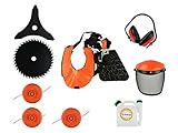 JOHN GARDENER Benzin Motorsense 6 PS Freischneider Rasentrimmer Trimmer Leicht Benzin Gartenwerkzeug Rasenmäher Freischneider